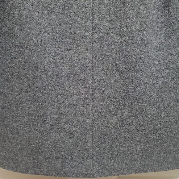 Theory Naomo Leather-Sleeve Felt Coat Size Small Gray Black Mixed Media S - Picture 10 of 16